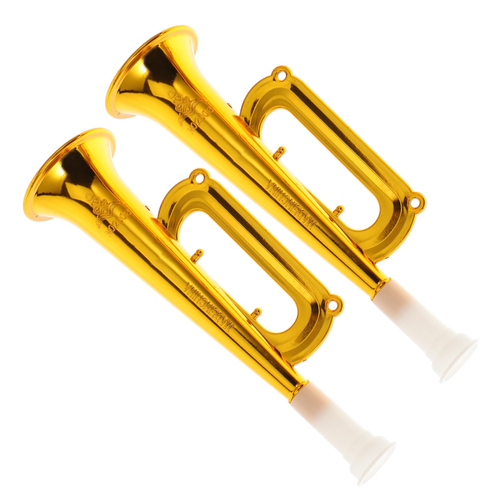 BESTonZON 14 Pack Gold Plastic Party Horns for Kids