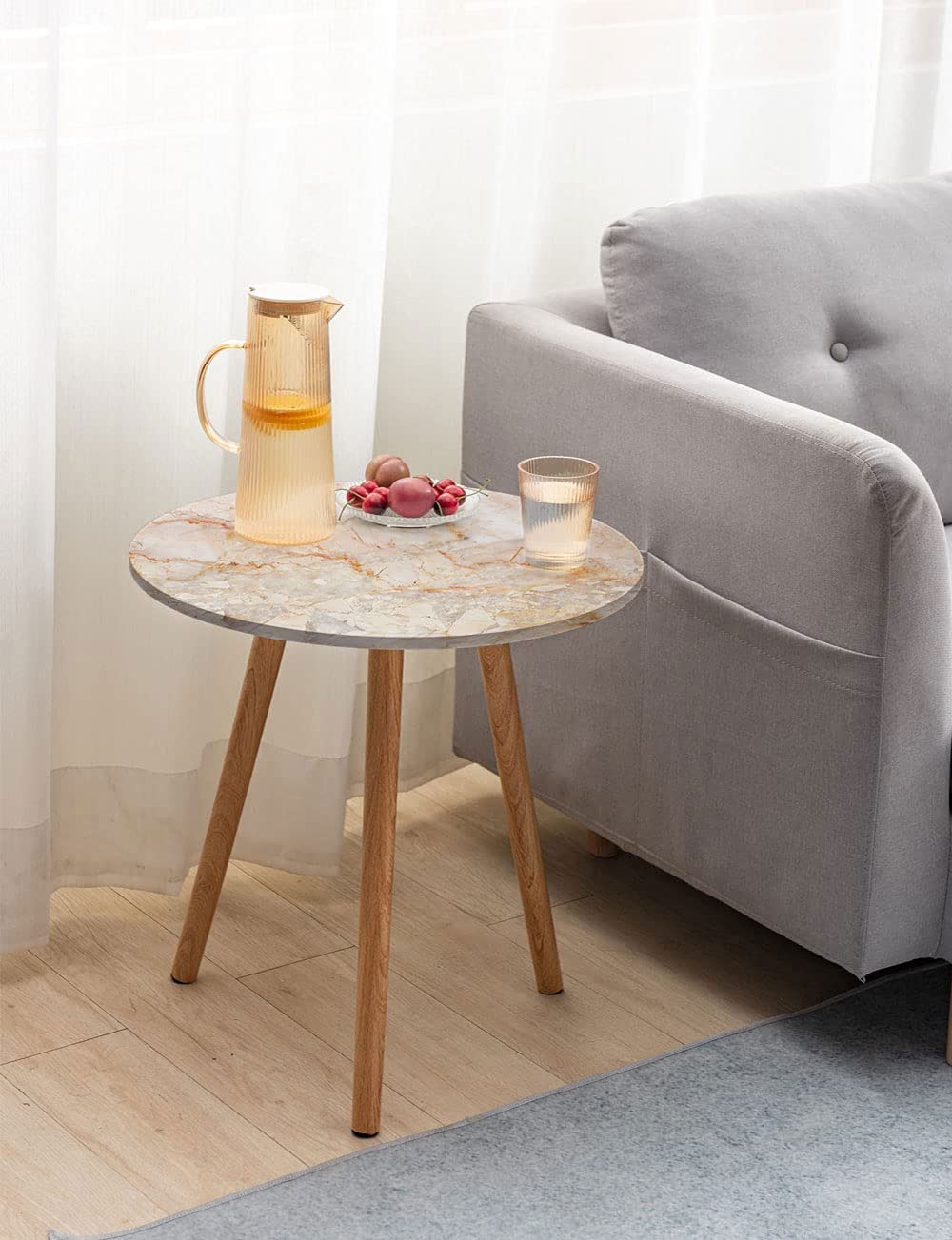 Nappe Ronde En Marbre Avec Motif De Mine - Fractures