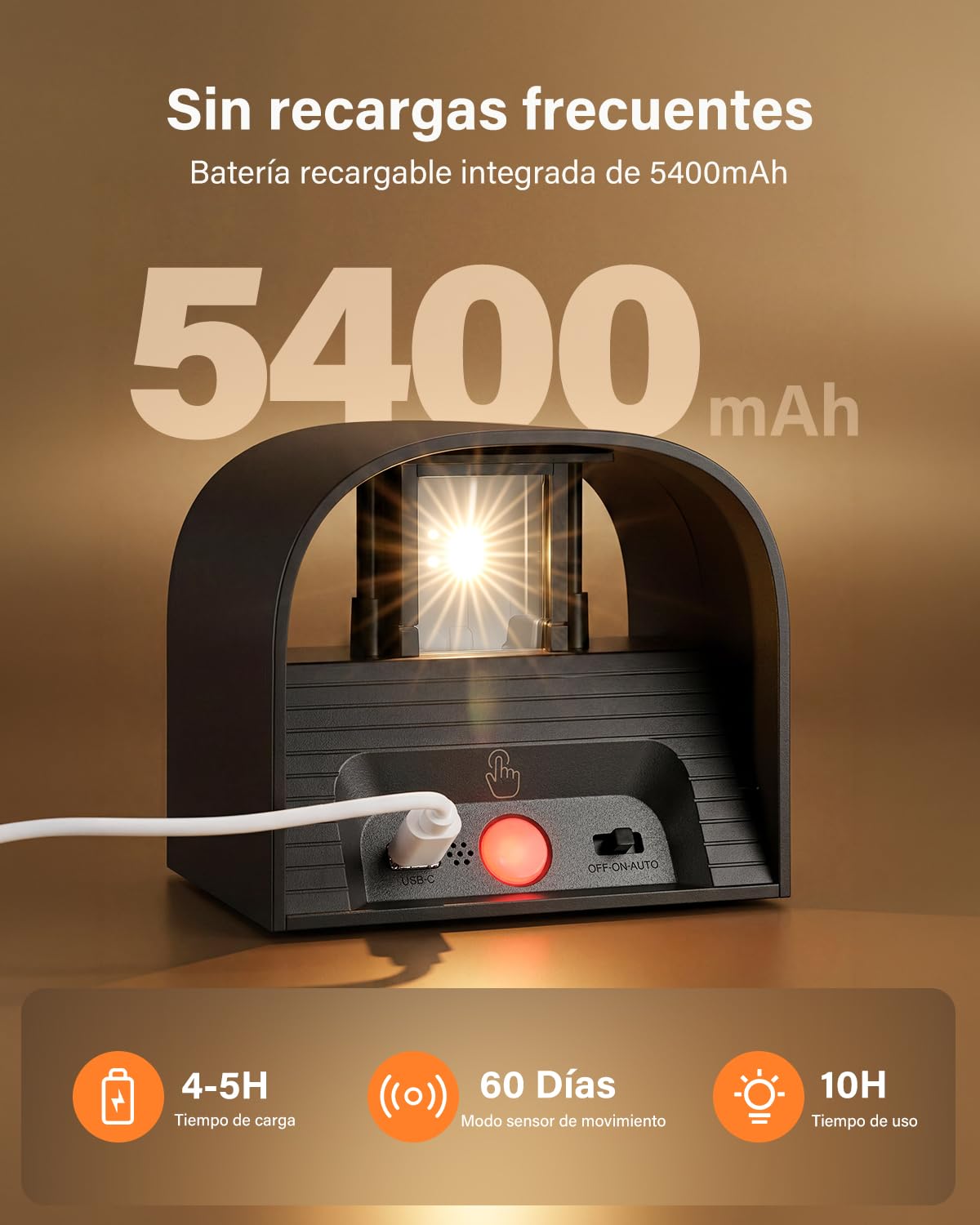 Leselux Aplique Pared Interior Recargable con Sensor Movimiento, 2 Piezas