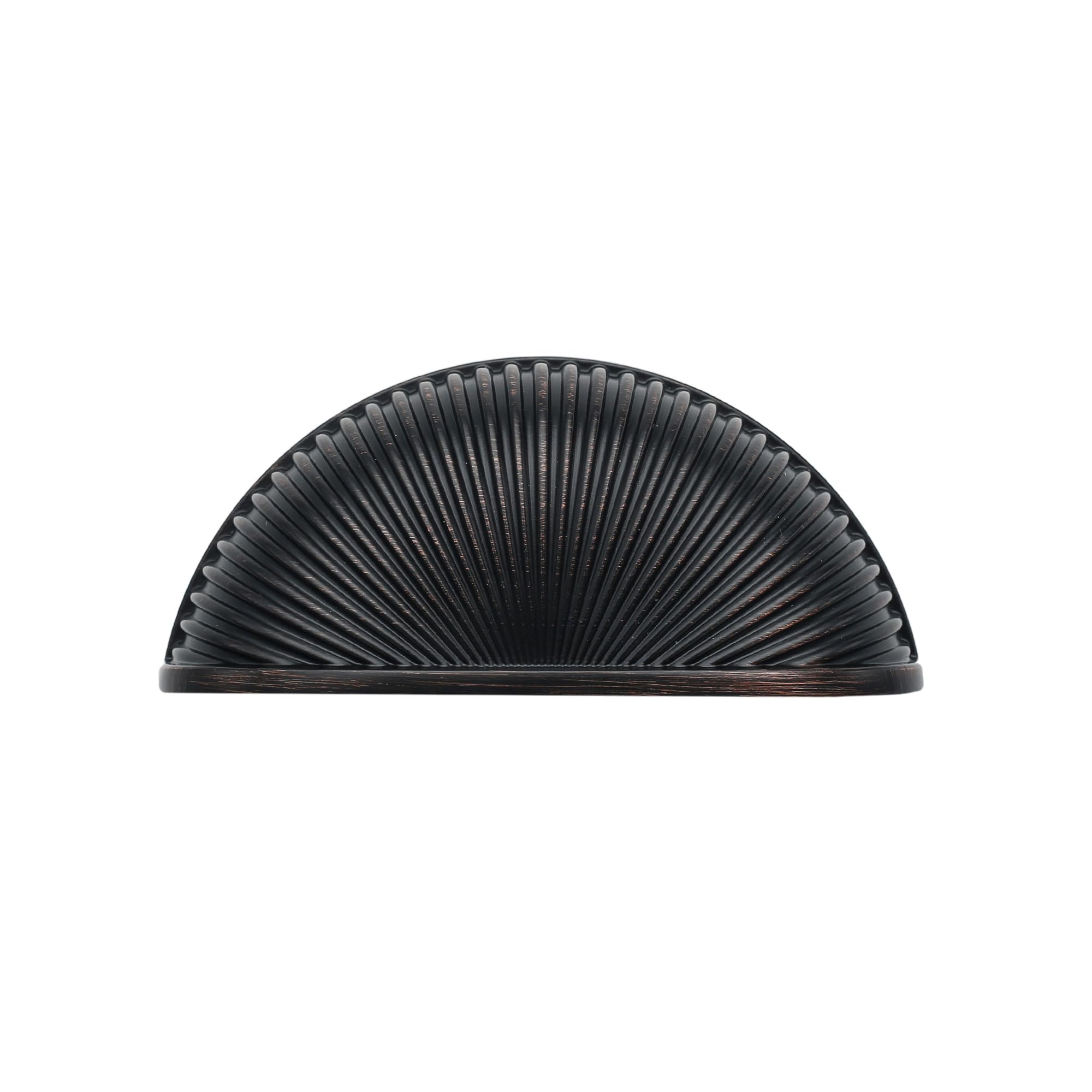 Alzassbg 10 Pack Oil Rubbed Bronze Cabinet Cup Pulls, 3 Inch(76mm) Hole Centers Cabinet Handles Hardware Shell Bin Cup Drawer Pulls Handles AL3033ORB