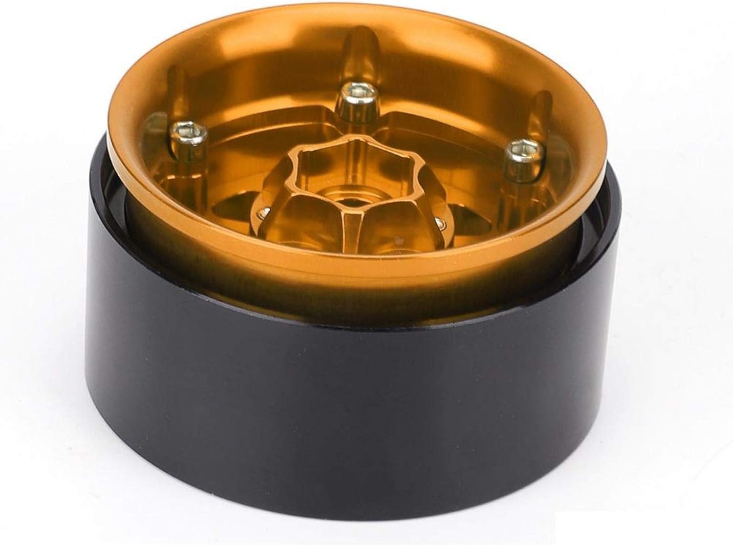 SALUTUYA Rc Crawler Part Metal Alloy Reasonable Design Rc Tire for 1:10 Rc Crawler Excavators(Black Gold) : Toys & Games