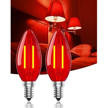 Bonlux E14 Red LED Light Bulb 3 W Red Bulb Equal to 20 W Red Lamp Halloween/Christmas/Festival Red Light Bar/Party Red Light Bulb