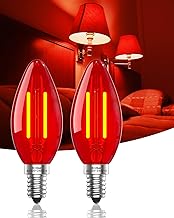 Bonlux E14.3W Red Light Bulb Equivalent to 20W Color Light, Red Light for Halloween/Christmas/Festivals, Bar/Party