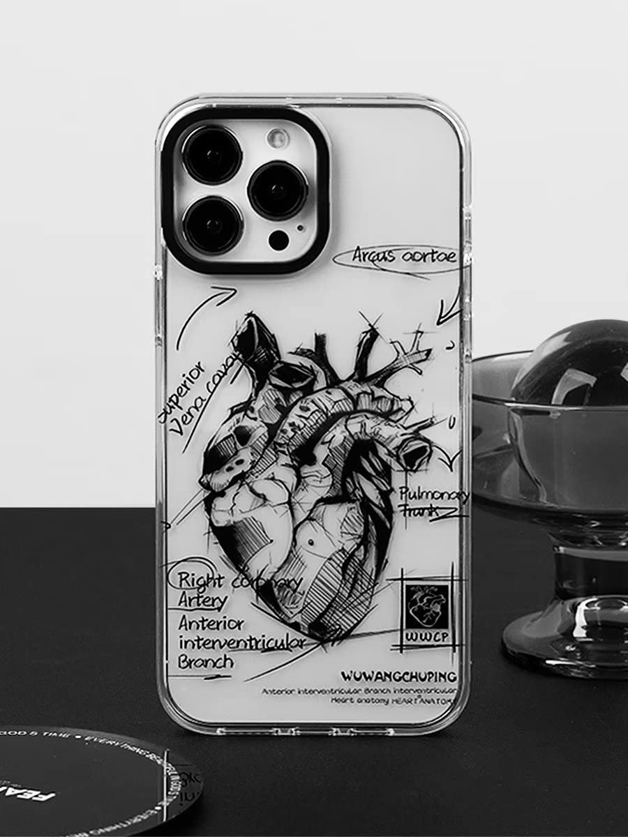 Amazon.co.jp: sosocase 【心臓 サンプル図 携帯ケース】 iphone14 Pro