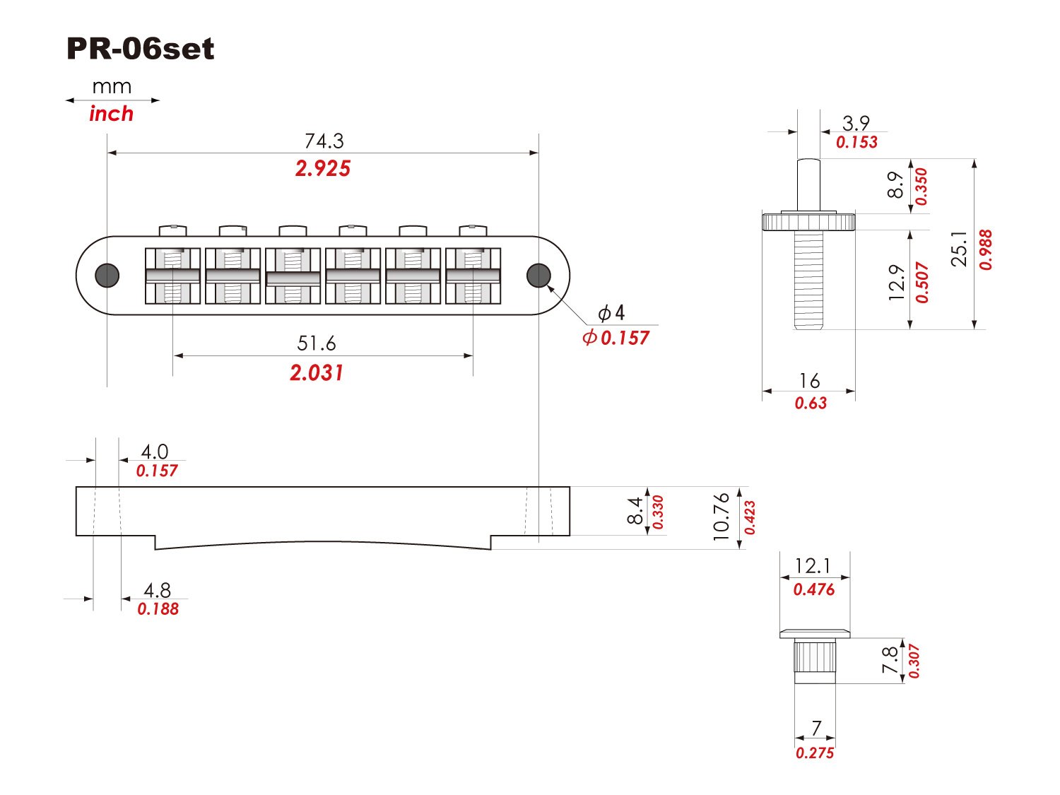 KTS Guitar Parts (PR-06set N)