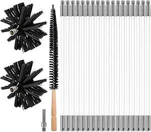 Kit Pulizia Camini MOCNT - Spazzola Nylon Rotante Per Trapano, 20 Aste Flessibili, Per Camini E Tubi - Foto 3