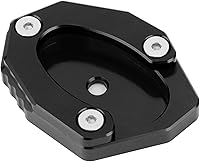 Vista 1 de Aramox Motocicleta Kickstand Pad Kick Stand Extension Pad Aleación de aluminio Fit para Z650 Z900 KSP106 Set (negro)