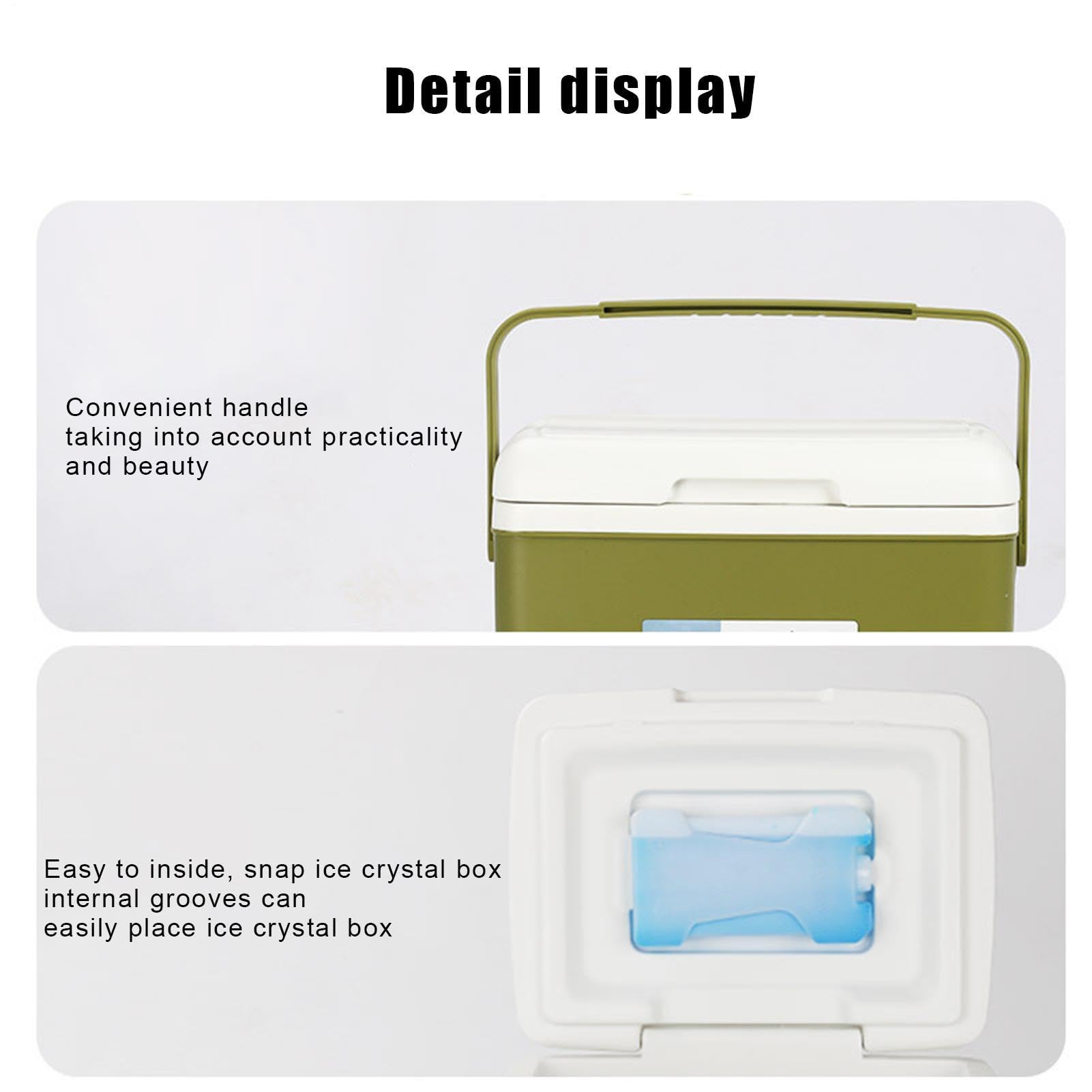 Kühlbox Für Camping 13,8 L Großes Fassungsvermögen Auslaufsicher Isoliert | Eisretention Hartschalen-Kühlbox Für Getränke Essen Camping Picknick Wandern Reisen Tailgating Roadtrips