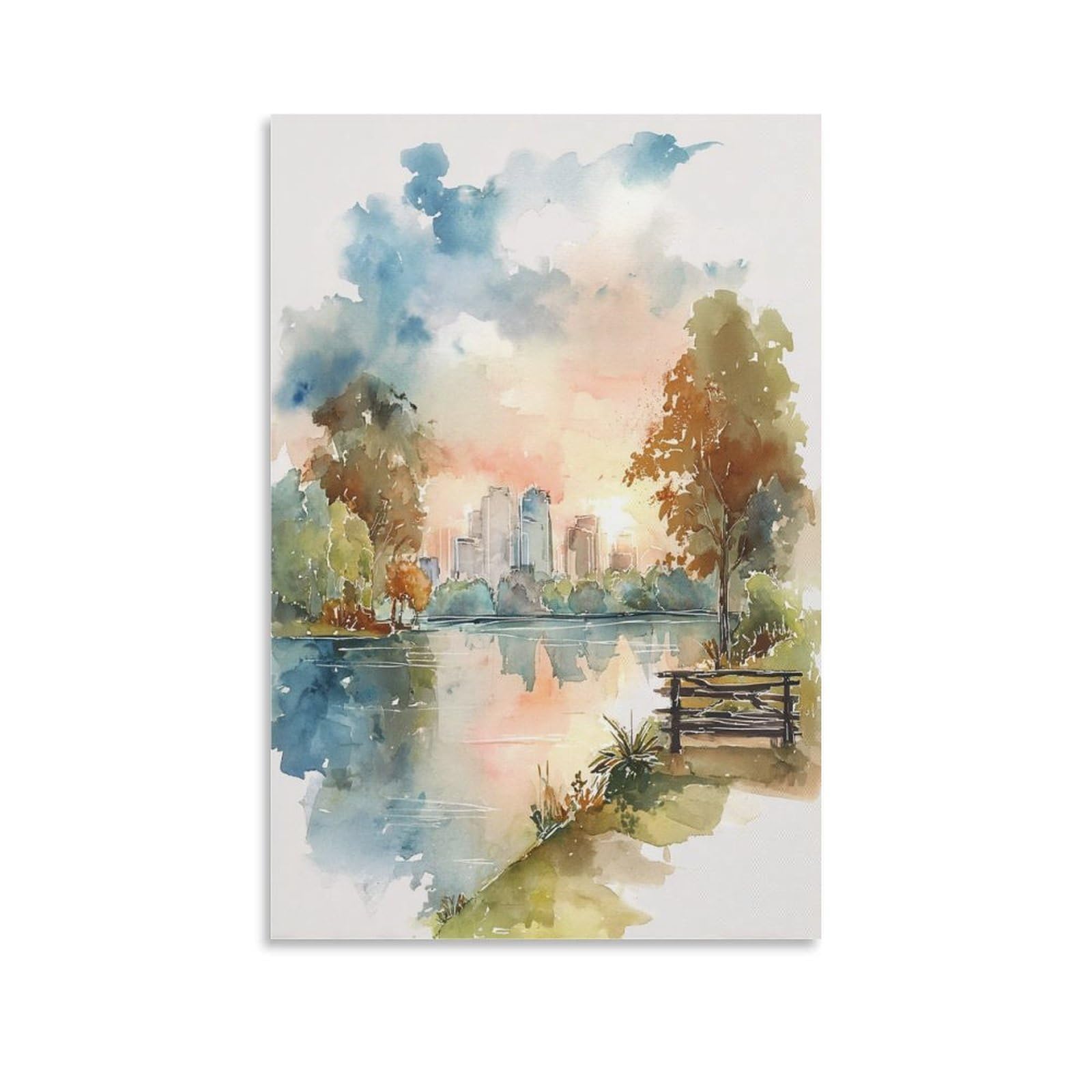 XWYMXZ Orlando Florida 24x36inch(60x90cm) Vintage Travel Poster Watercolor Canvas Art