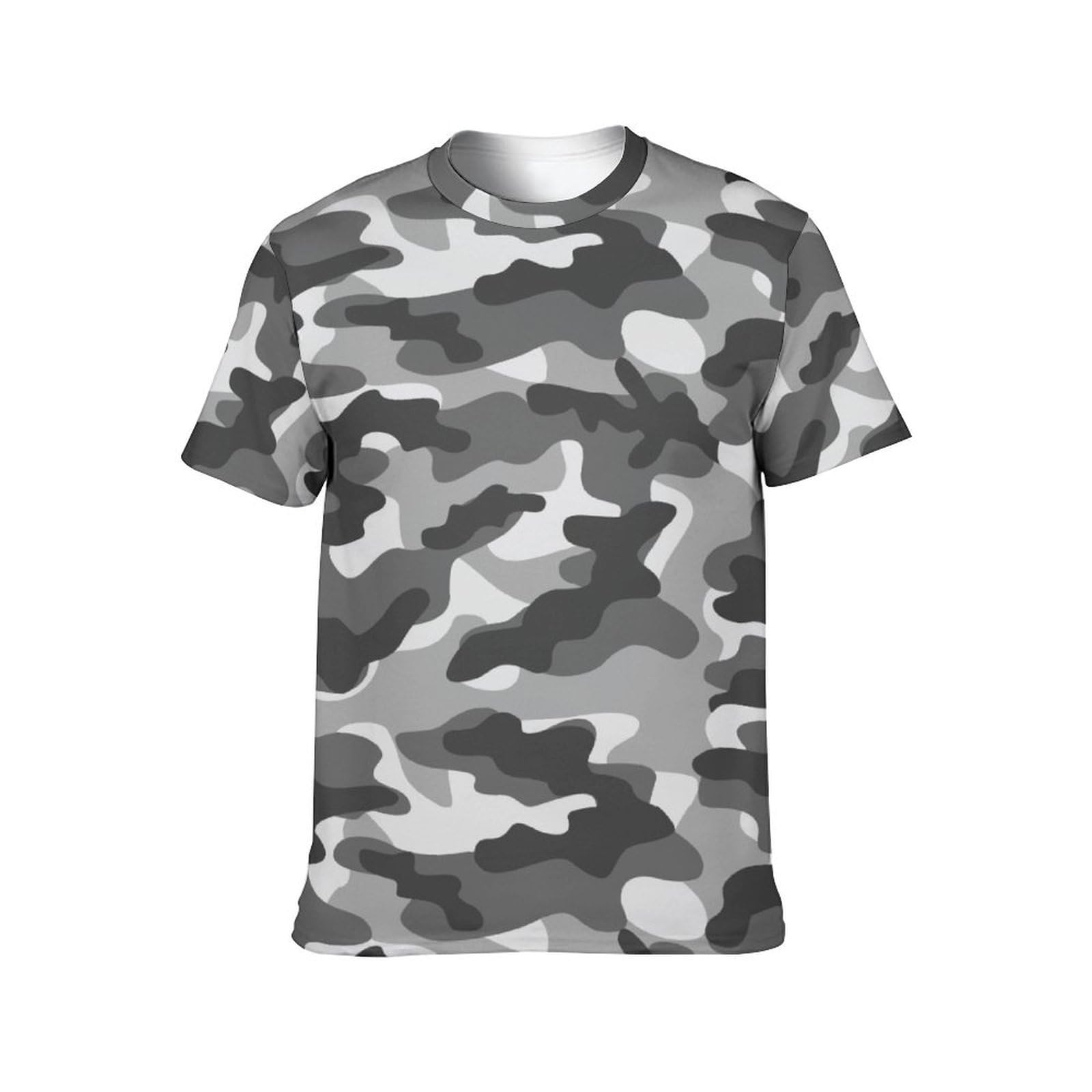 Amazon.co.jp: Tシャツ メンズ 迷彩柄 グレー 半袖 ティーシャツ 夏服