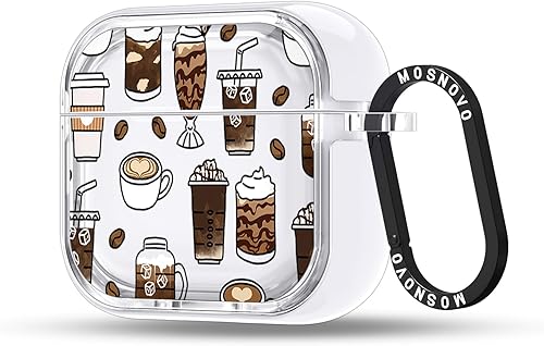 Miniatura 126 de MOSNOVO Funda protectora transparente para AirPods Pro 3, con anillo de metal duro de lujo de doble capa a prueba de golpes, diseñado para AirPods