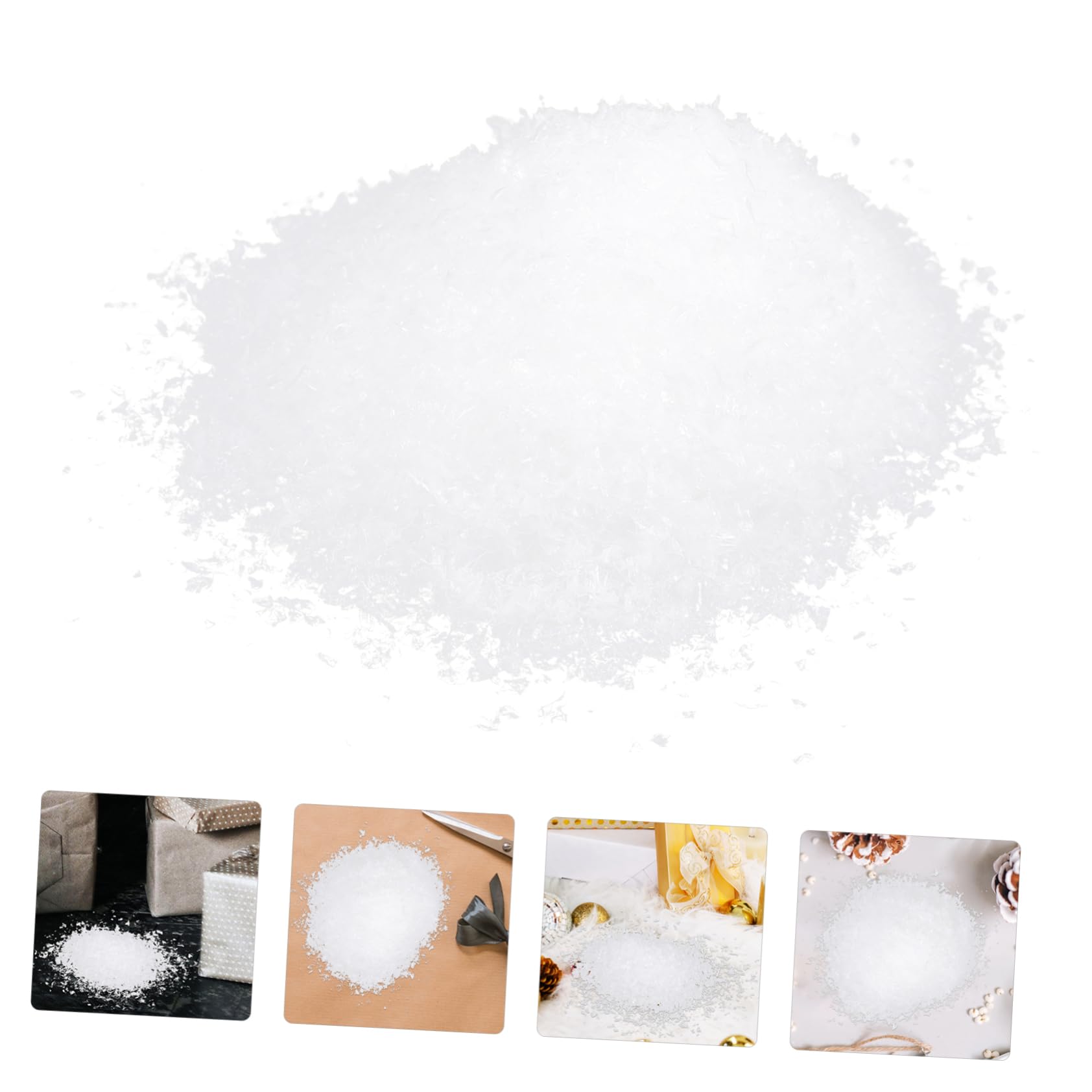 ULDIGI 1 Pack Christmas Artificial Flake Fake Snow Snowflake Ornament Decoration for Dining Table and Diy Party