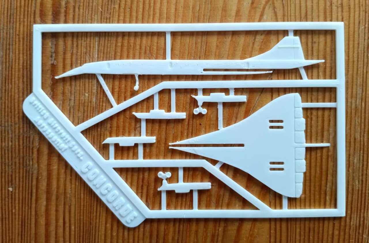 Beoals Concorde Aircraft Model Kit, White Plastic Assembly Parts, Scale Model Airplane 3