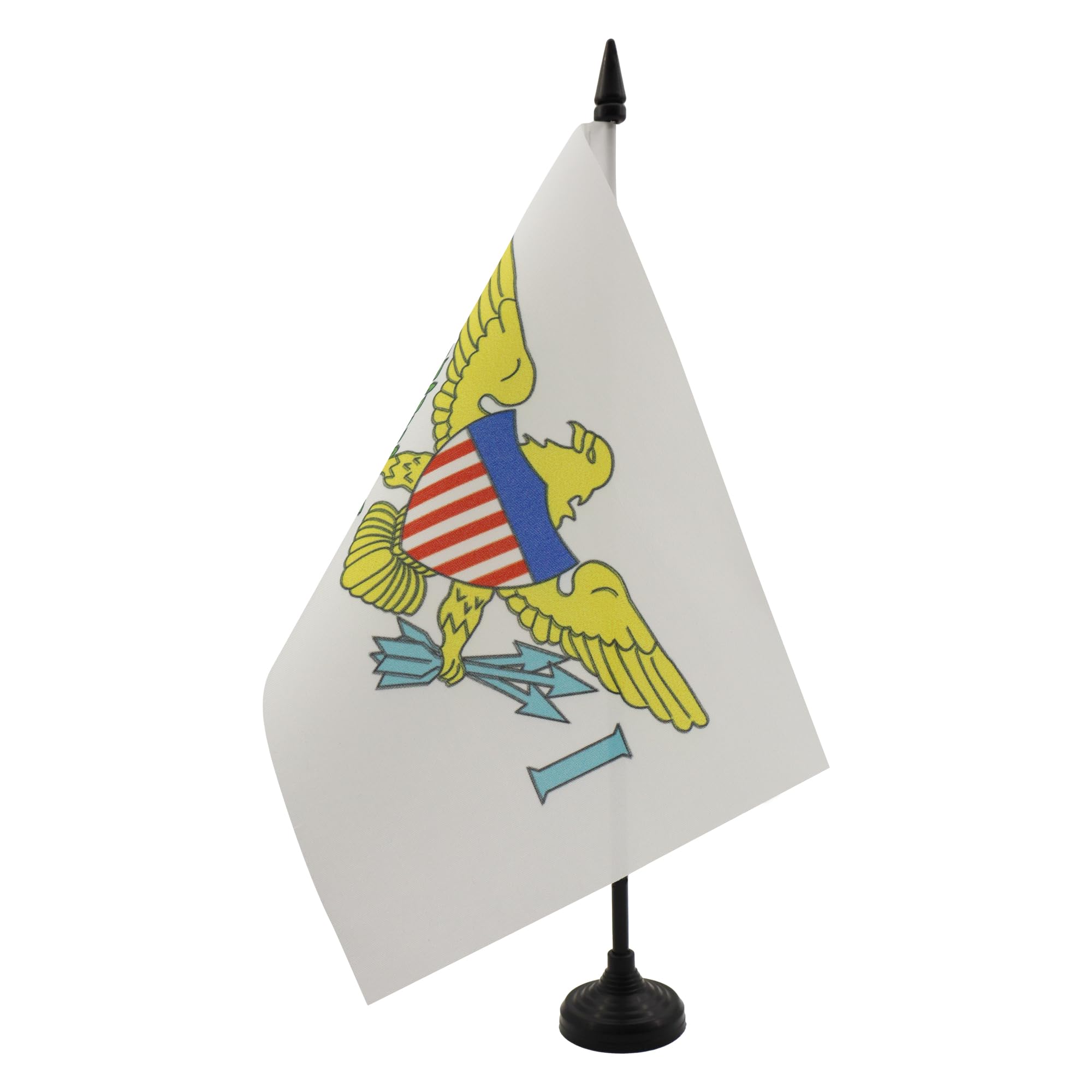 AZ FLAG Virgin Islands of the United States Table Flag 5'' x 8'', Virgin Islander Office Decoration 100% Polyester 21 x 14 cm