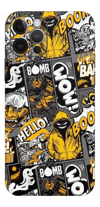 Image of Mobile Skin Sticker Compatible with Apple iPhone 12 Pro Skin Not Back Cover, Camera & Back Protector Mobile Skin Wrap; iPhone 12 PRO-KE-125