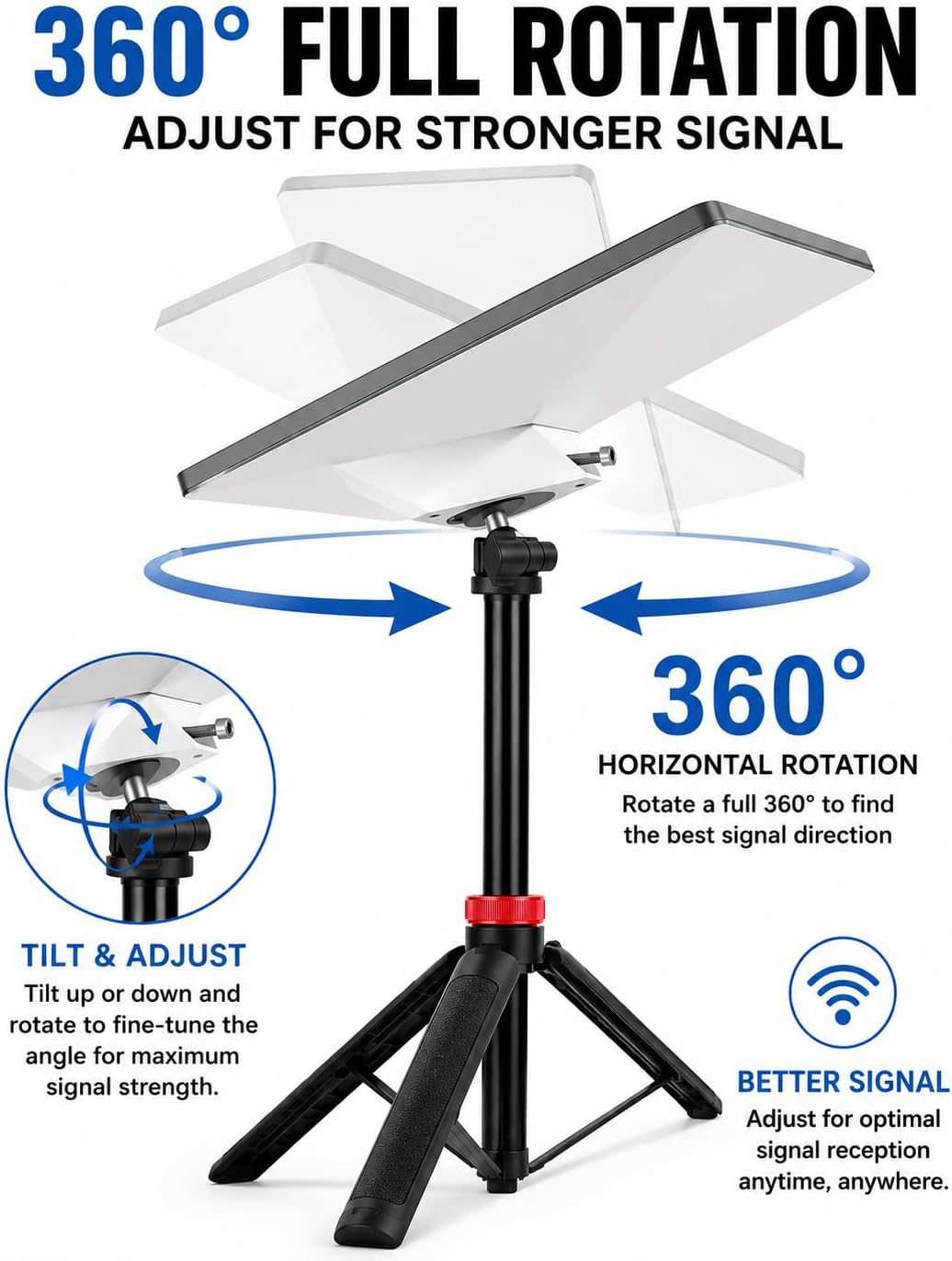 Starlink Mini Tripod Stand Mount, 360° Rotating Portable for Camping