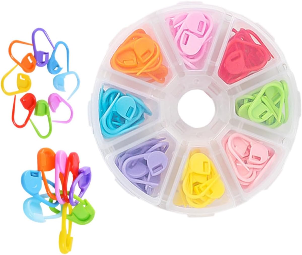 TEHAUX 4sets Knitting Crochet Markers Mark Rows Fast Save Time Efforts 80pcs*4