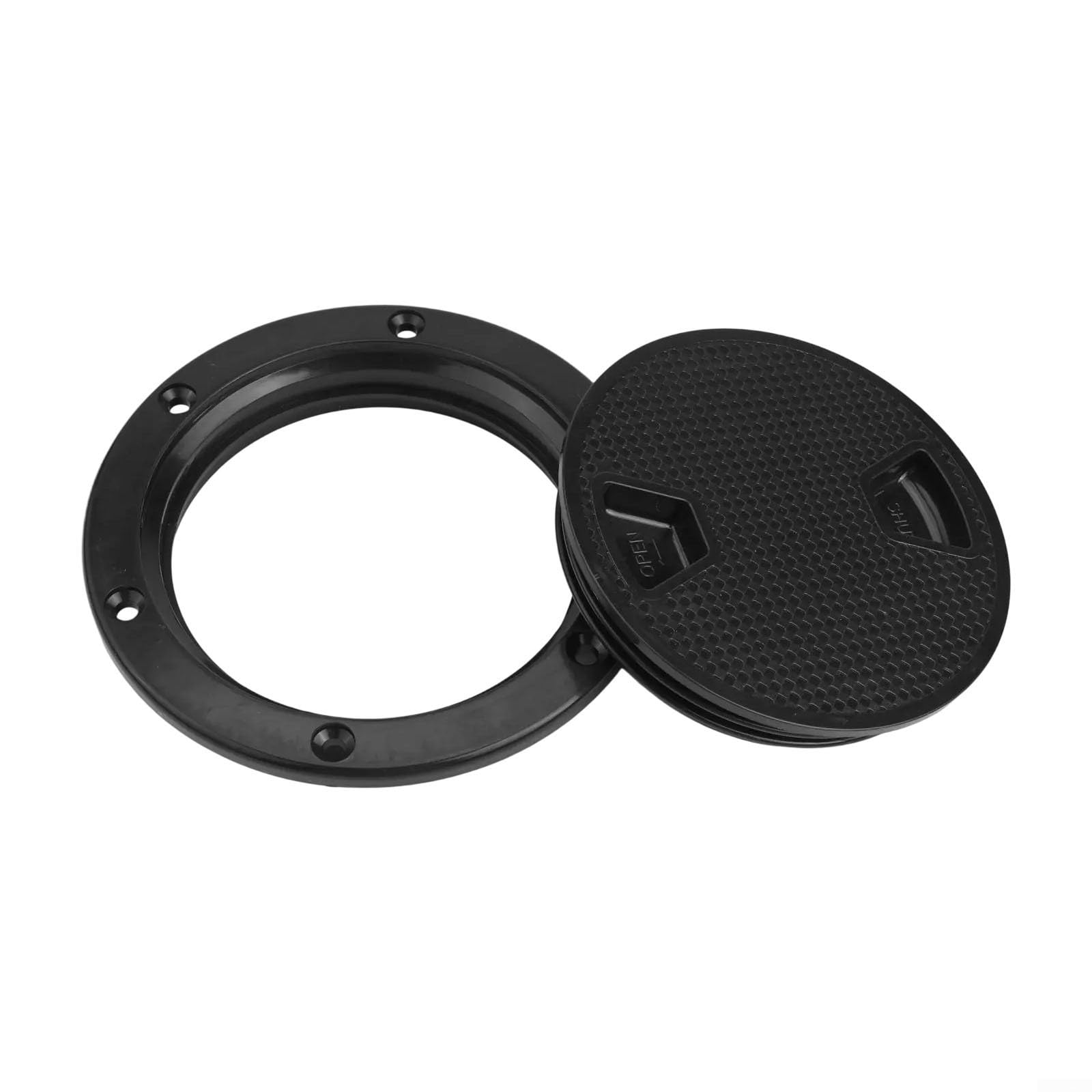 Round Inspection Hatch with Non Slip Feature, Detachable Cover, Perfect for Marine Interior and Exterior Applications (4IN)