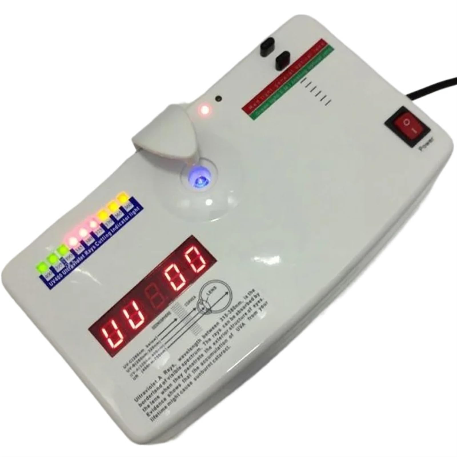UV-Messgerät, Optische Linse Anti UV Ultraviolett Ray Linse Tester Detektor UV Vermesser UV400 Test,Kalibrierte Messwerte