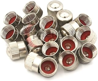 20 Stück Ventilkappen VG8 Metall mit Dichtung für Autoventil TR13/TR15