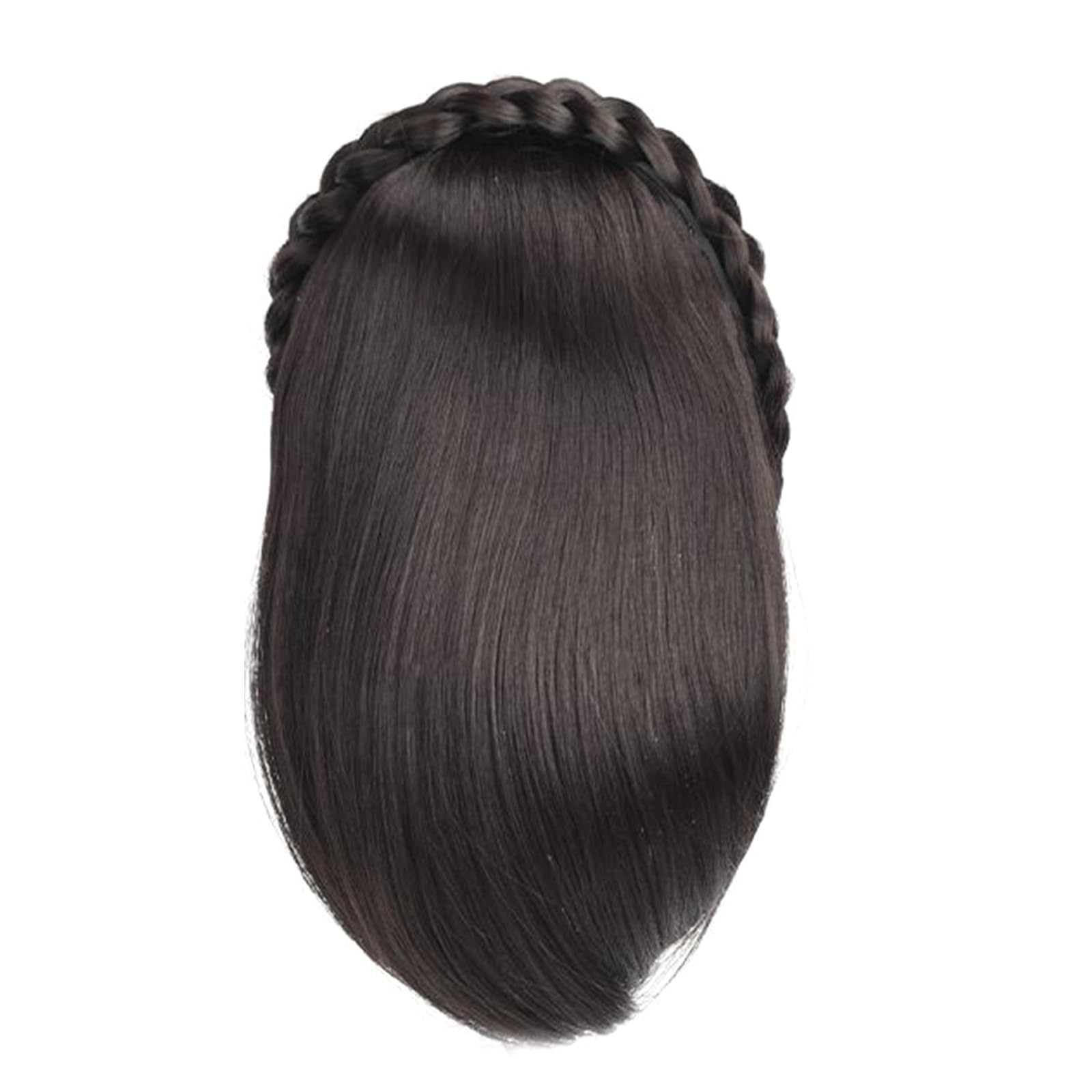 Maxtonser Girls Headband with Wigs Hair Extensions Casual Hairpiece for Holiday Photography Elegant Straight Hair Extensions