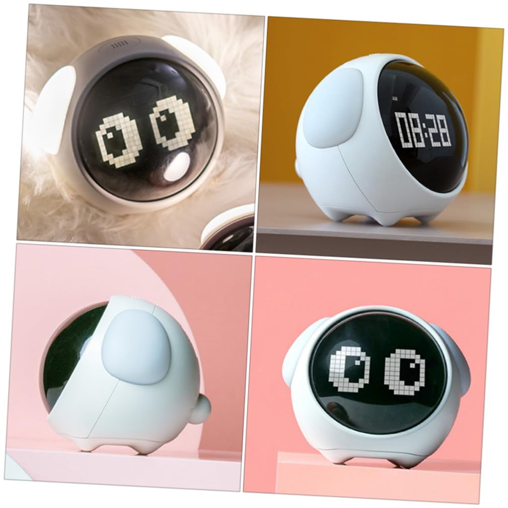 LED Wecker für Kinder mit Beleuchtung, Digitale Uhr mit Snooze, Weiß