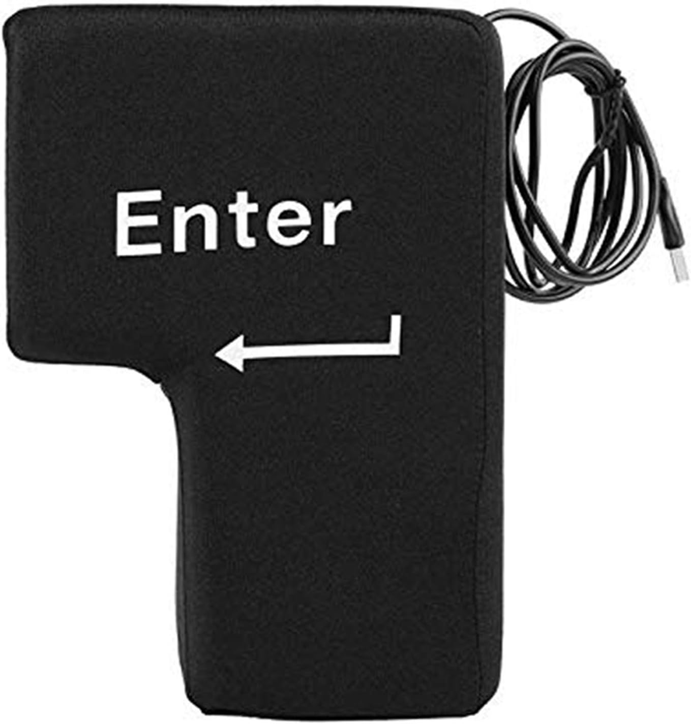 Enter Pillow USB Unbreakable Big Enter Button Throw Pillow with Mouse Pad Stress Relief Punch Bag for Office Desktop Nap Pillow