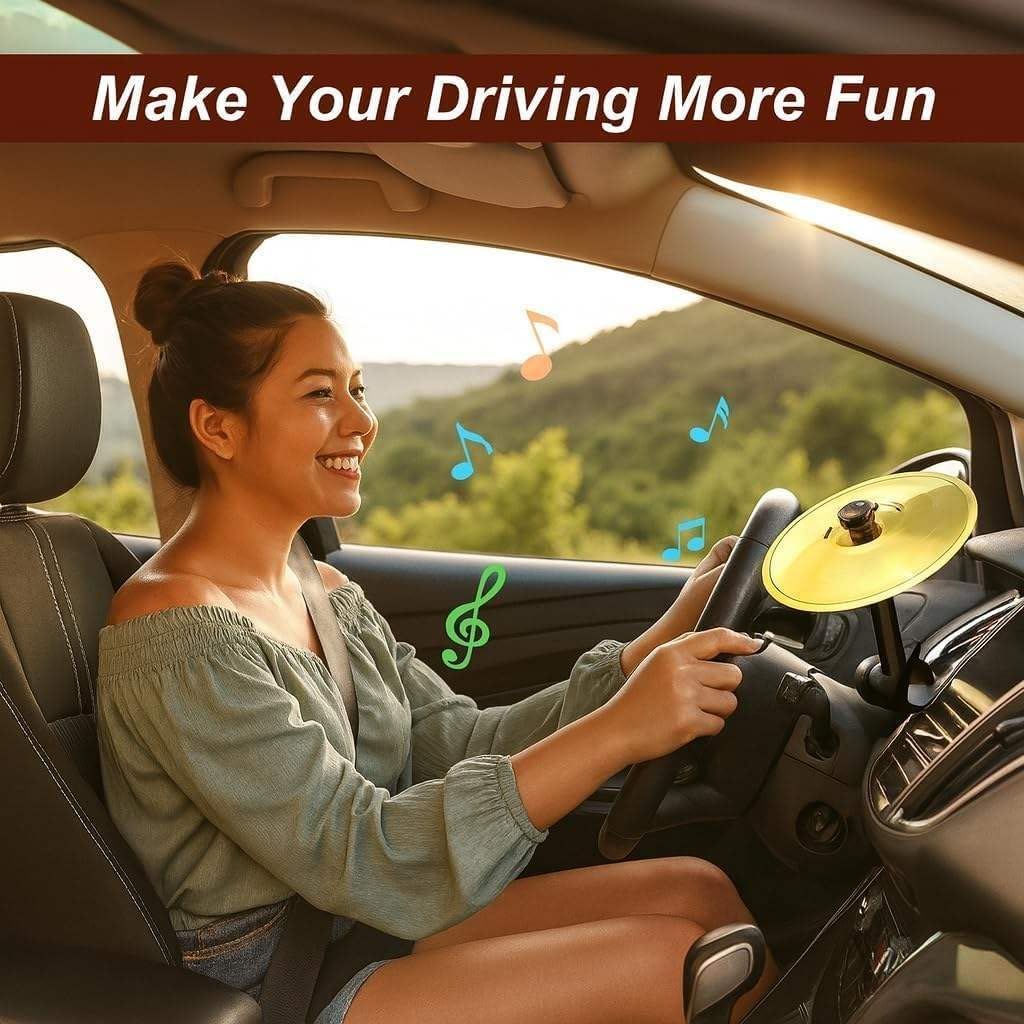 Car Air Vent Crash Cymbal, Mini Clip‑On Drum, Universal Fit for All Vehicle image 2