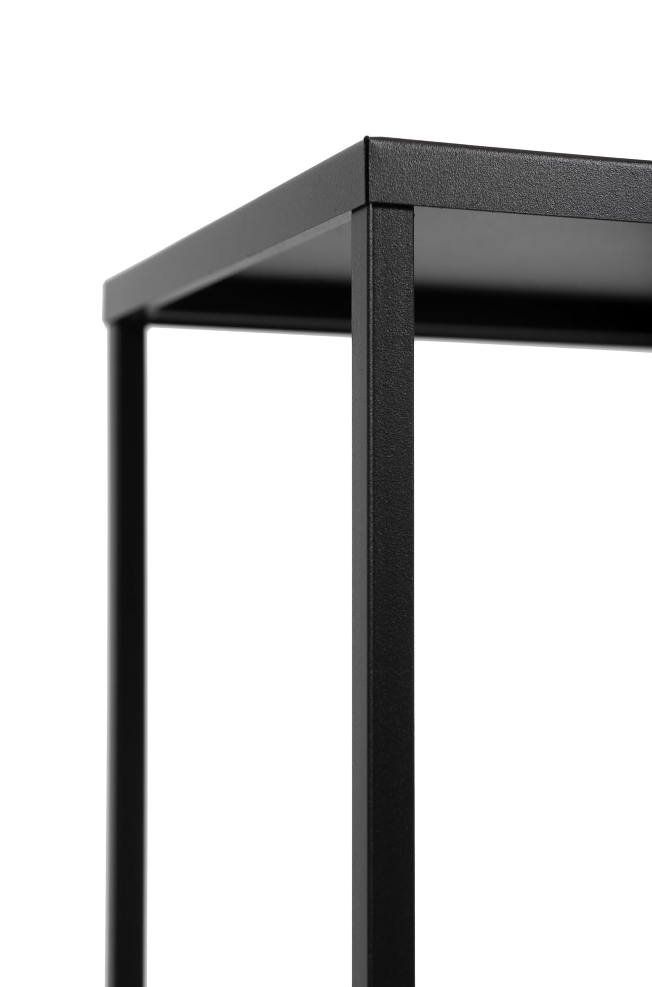 Pflanzenständer Ferro - 24x24x80cm - Farbe Schwarz - für Zimmerblumen - Metallregal - Dekorativer Tisch - Blumenständer - für Zimmerecke, Wohnzimmer, Balkon