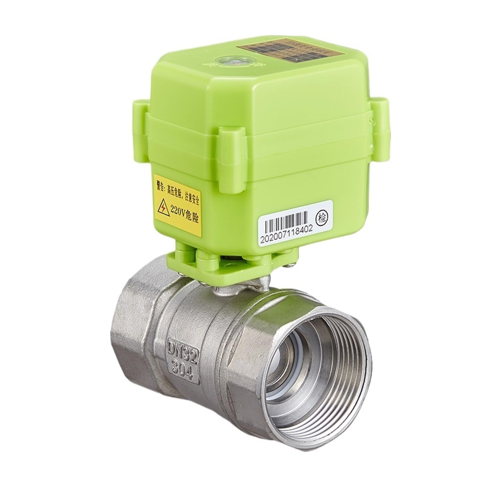 Valve motorisée Vanne à boisseau sphérique motorisée en acier inoxydable 3/8", 1/2", 1" et 1-1/4", AC 220 V, DC 9 V-24 V, avec rétroaction de signal et fenêtre de visualisation.(1/2",DC9V-24V_XY-02K)