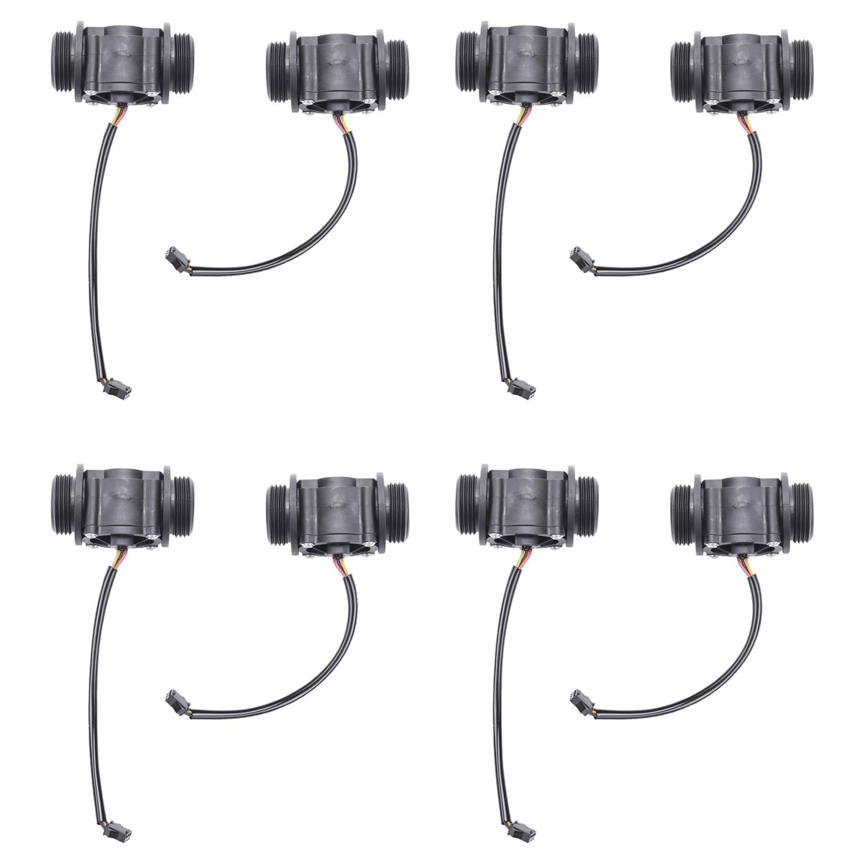 Jnchdghwa Black 8Pcs Water Sensor Meter Water Meter Sensor Flowmeter Water Sensor Fs400a G1 Dn25 1-60L/Min