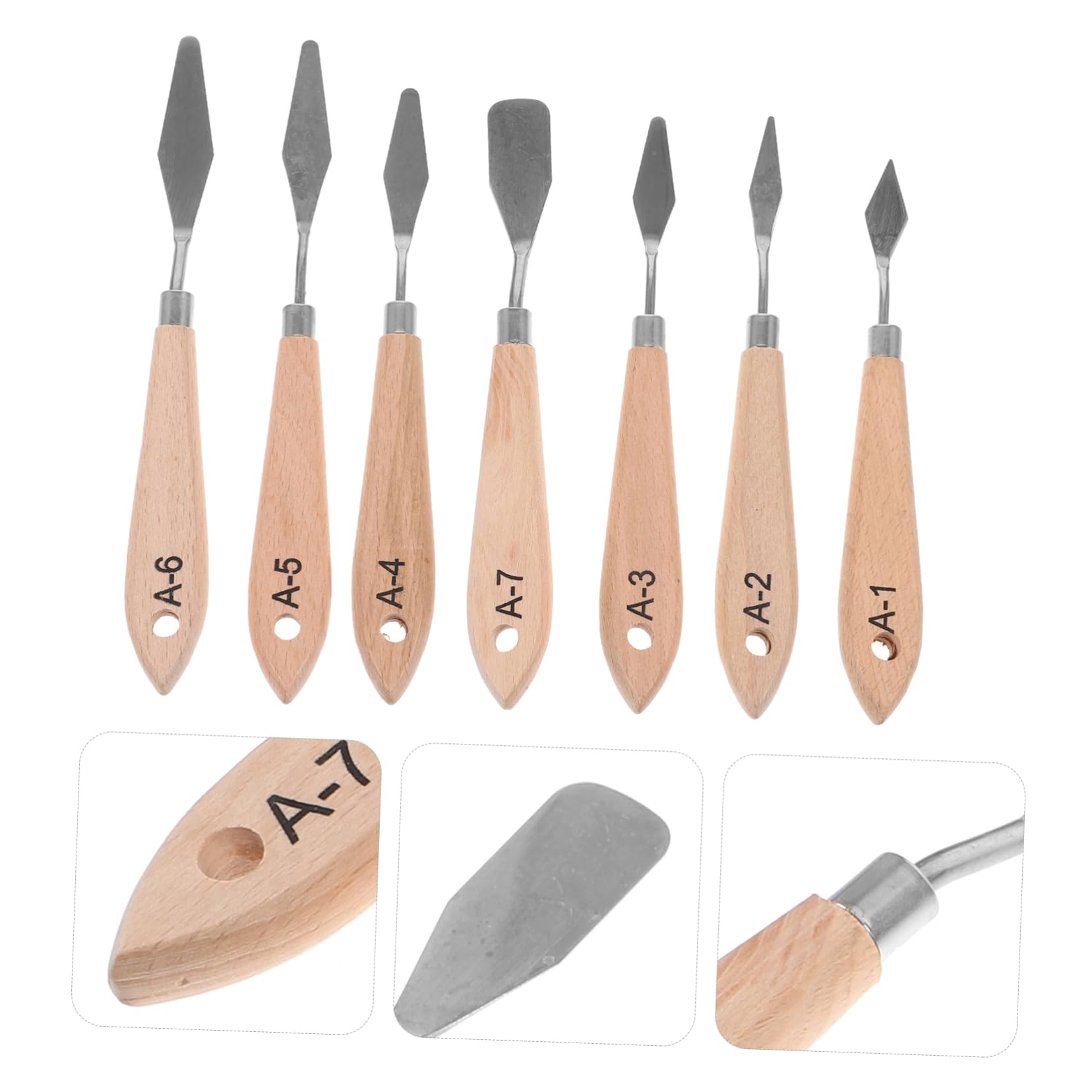 ARTIBETTER 2 Set Set Di Per Pittura A Olio Coltello Da Pittura Raschietti Per Vernice Strumento Di Miscelazione Della Pittura Strumenti Di Pittura Per Pittori Di Legno 7 Pezzi*2