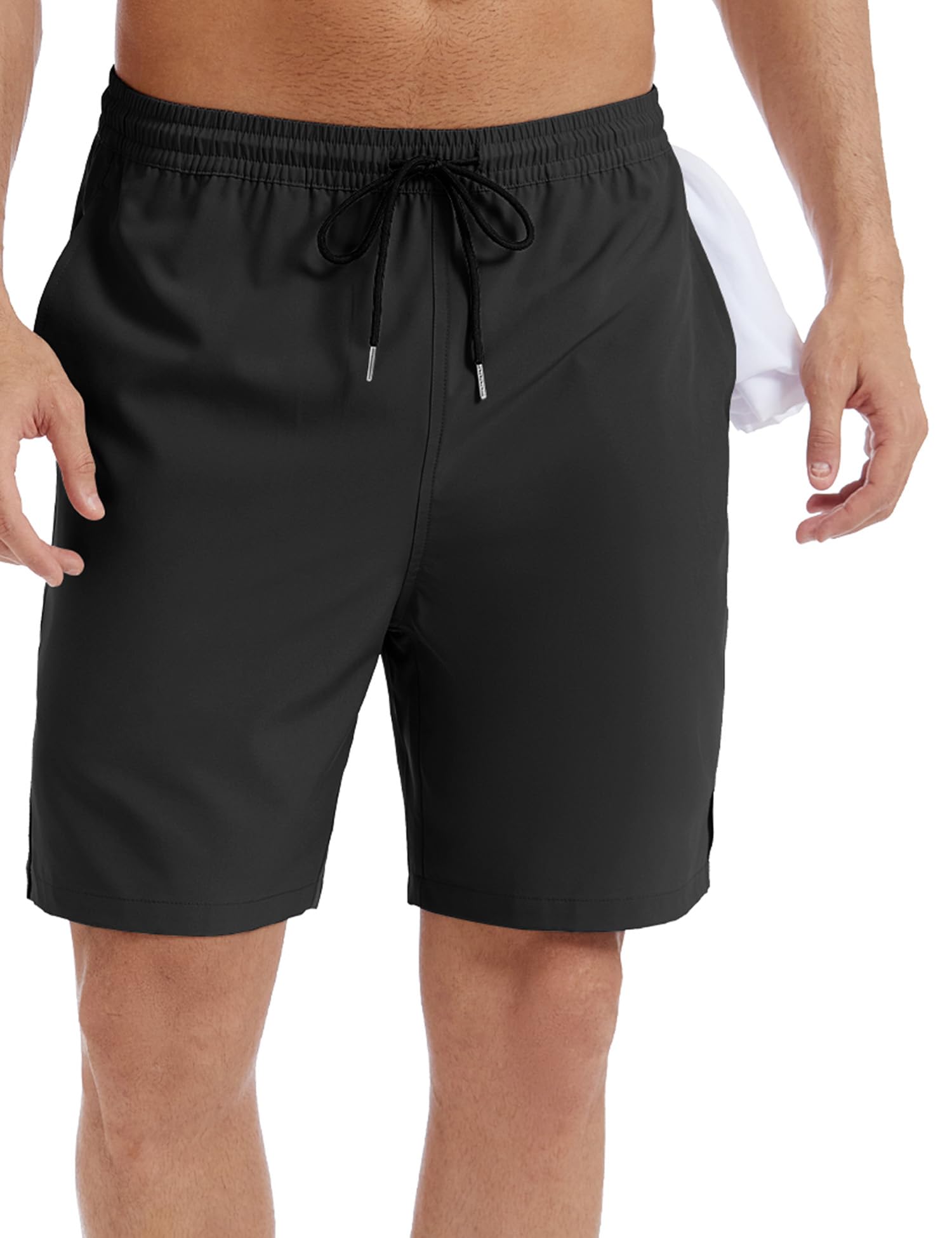Mens Athletic Shorts-7 Quick Dry Running Shorts Elastic Waist for Sports