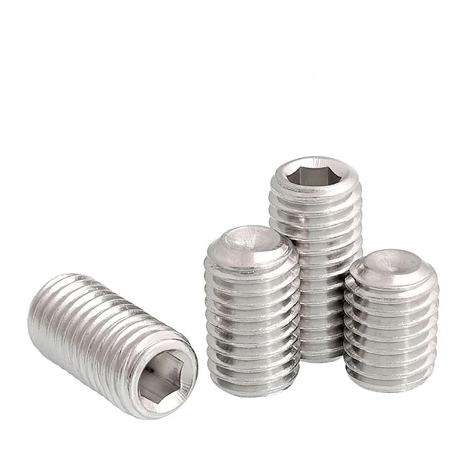 10 Unids/Lote Juego De Zócalos Hexagonales Tornillo Punta De Copa De Acero Inoxidable M2 M3 M4 M5 M6 M8 M10 Tornillo De Larva Hexagonal Sin Cabeza