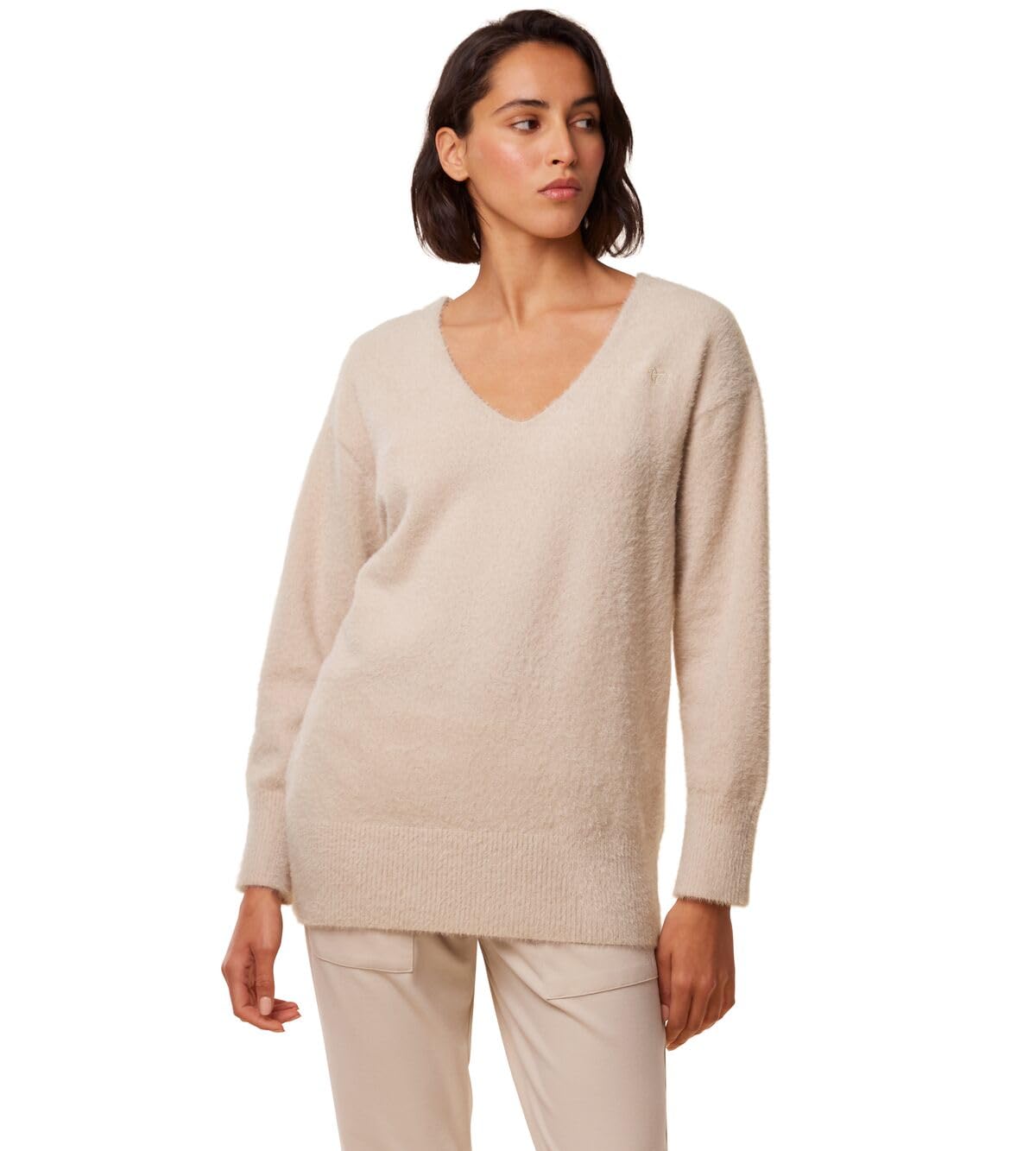 Triumph Women's Smart Thermal V-Neck Sweater X Pyjama Top, Naturel (076), M