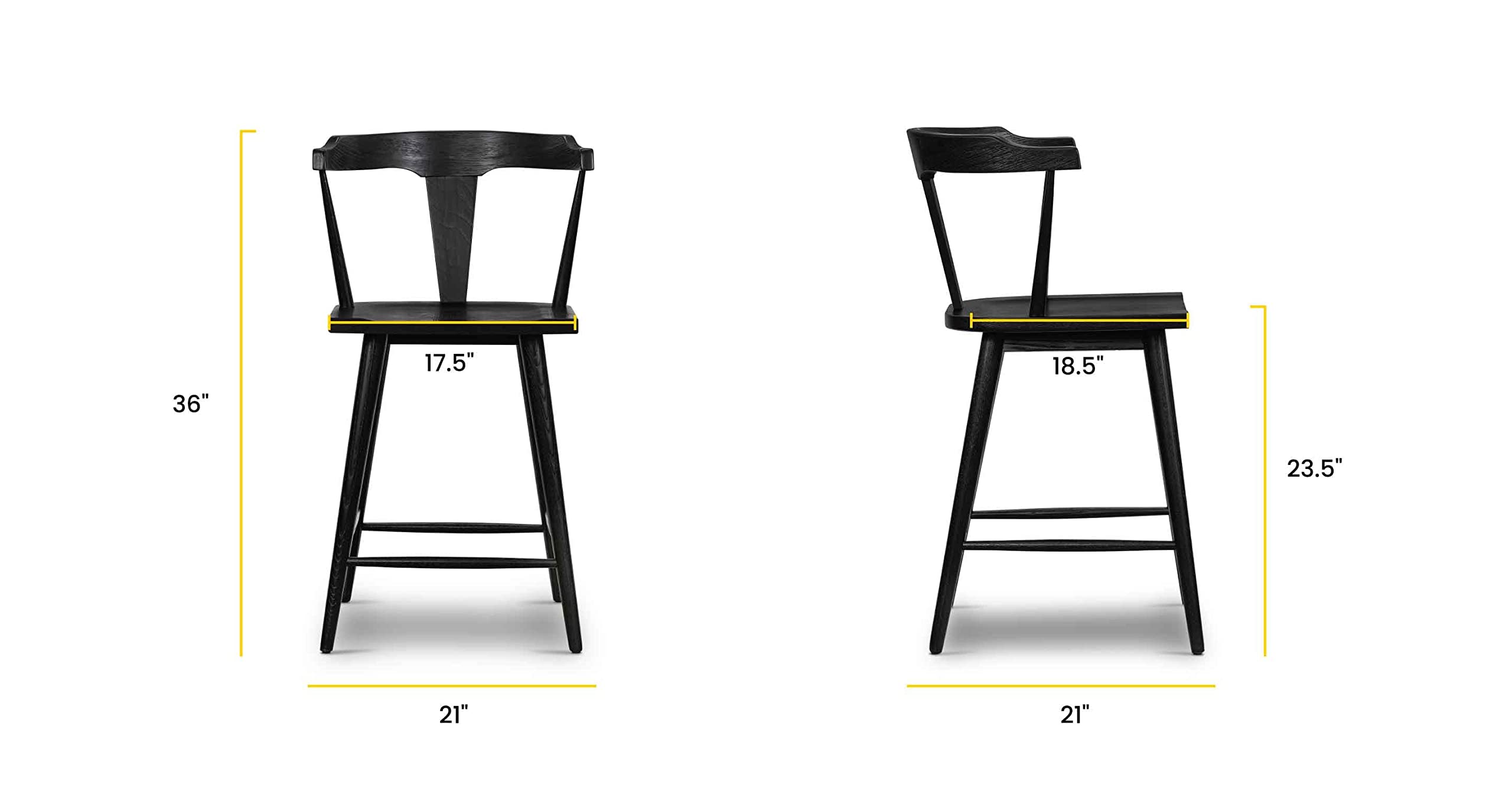 Poly and Bark Enzo Chair, Black