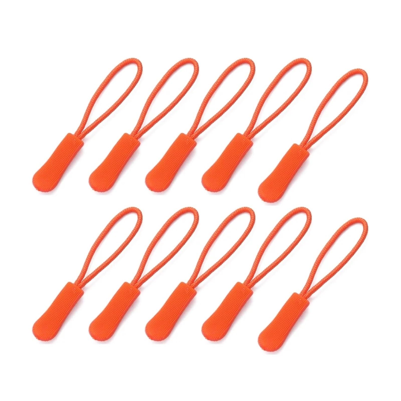Replacement Zipper Pulls, Zipper Pull 250 Pcs Multicolor Replacement End Fit Rope Tag Buckle Fixer(Orange)