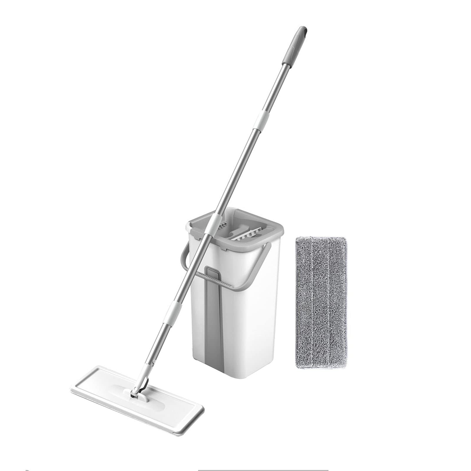 Squeeze Mop with Bucket Washable Microfiber Pad Household Floor Cleaner Mop Squeeze Cleaning Set for Wet and Dry Use with Bucket Washable Microfiber Pad Household Floor Cleaner Cleaning Set for Wet