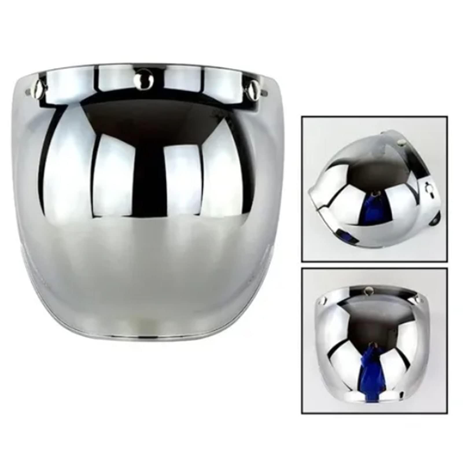 Bubble Visor PC Kask Motocyklowy Daszek 3 Snap Kask Przednia Szyba z Zestawem Ramek do Kasków z Trzema Guzikami