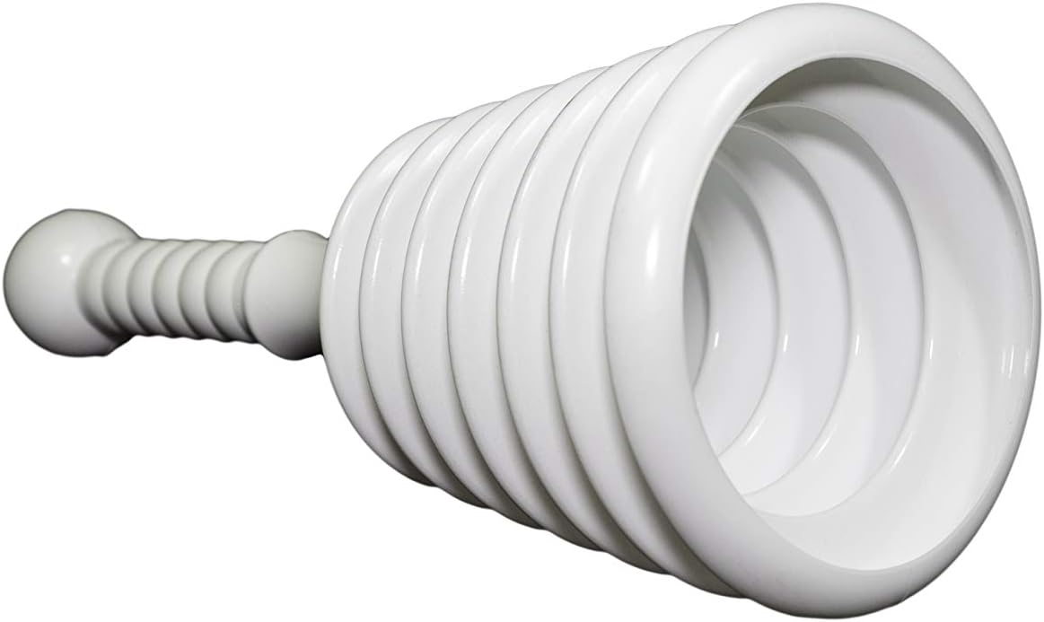 Master Plunger MPS4-4 Sink & Drain Plunger for Kitchen Sinks, Bathroom Sinks, Showers, and Bathtubs. Small and Strong Design with Large Bellows Commercial & Residential Use, White