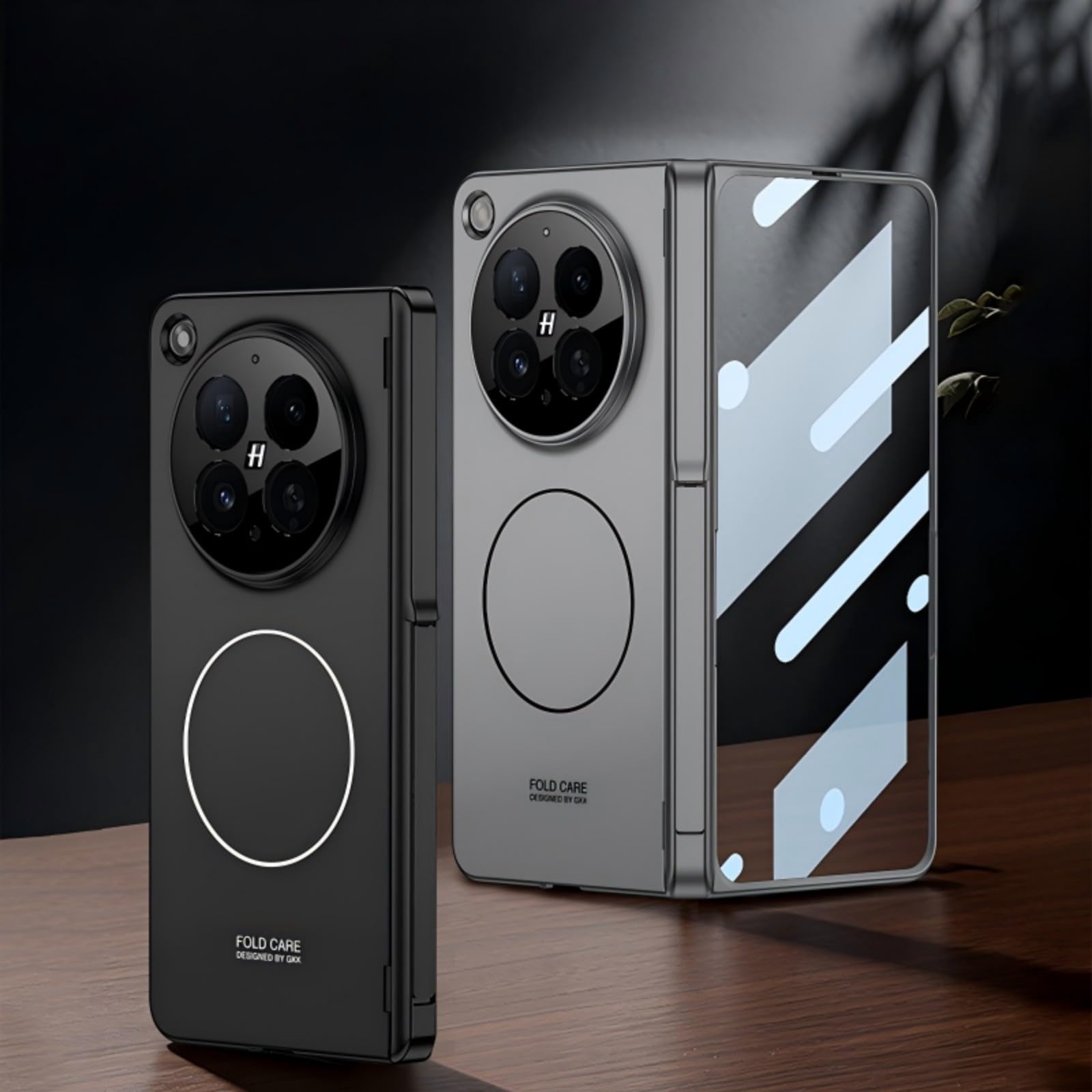Etui do Find N6 Case + stojak na zawiasy + folia prywatności + bezprzewodowa ładowarka, osłona zderzaka do OPPO Find N6(6)
