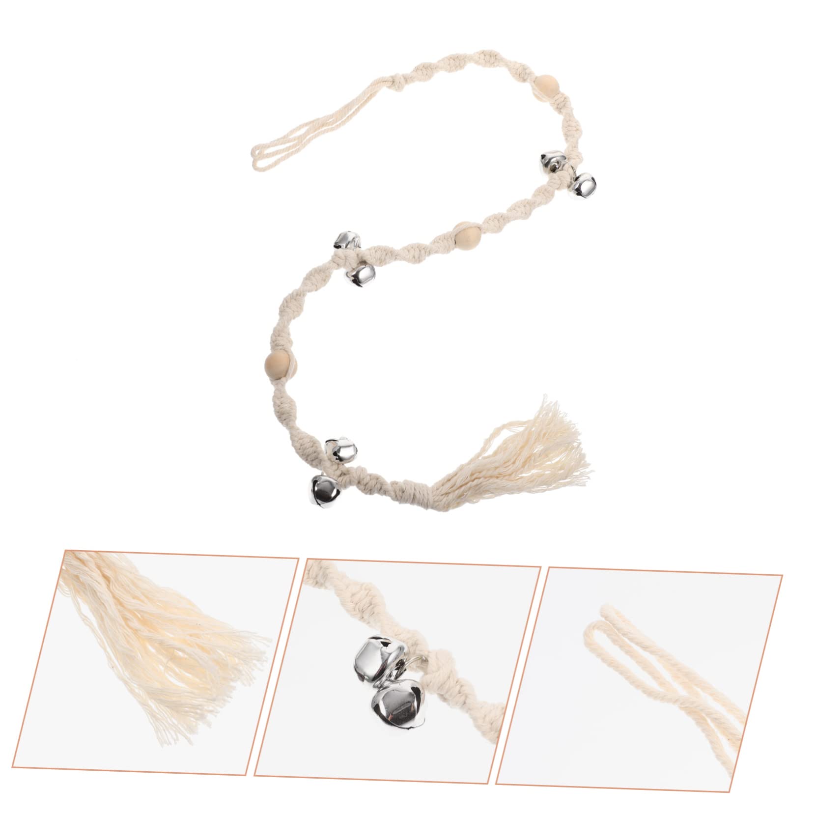 BCOATH Fashionable and Different Decorative Dog Doorbell Hand-Weaving Dog Doorbell Potty