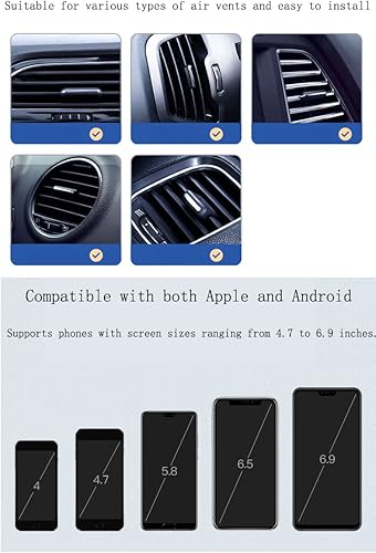 Miniatura 7 de Soporte de teléfono para automóvil con diamantes de imitación, soporte para teléfono con parabrisas y tablero, opciones de montaje de ventilación de