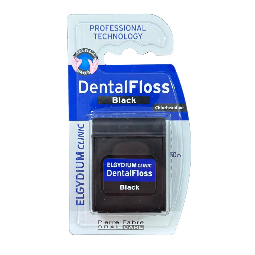 Elgydium Elgydium Clinic Dental Tape Black With for professional use for perfect performance for any usage with measurement or specifications 50M
