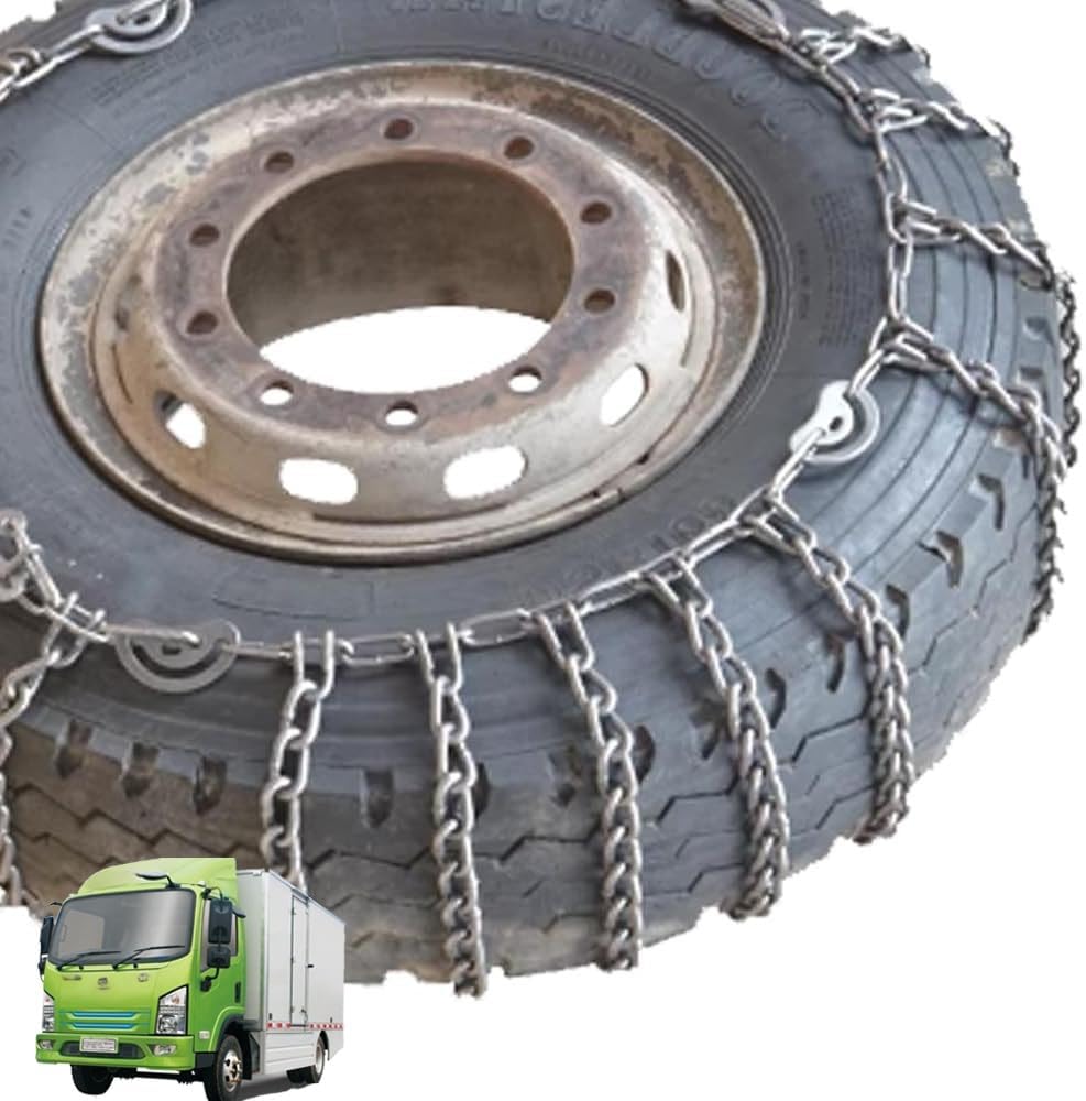 YAGOLD Snow Chains Tire Chains for Cars SUV Pickup Trucks Commercial Trucks- Quick Fit and Easy Installation,Reusable Universal Emergency Traction Snow Chains 2pcs 9.00-20 9mm 315/70R22.5