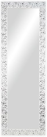 CHELY INTERMARKET Espejo de Pared Cuerpo Entero 35x140cm(47,50x152,50cm) Blanco-Plateado MOD148
