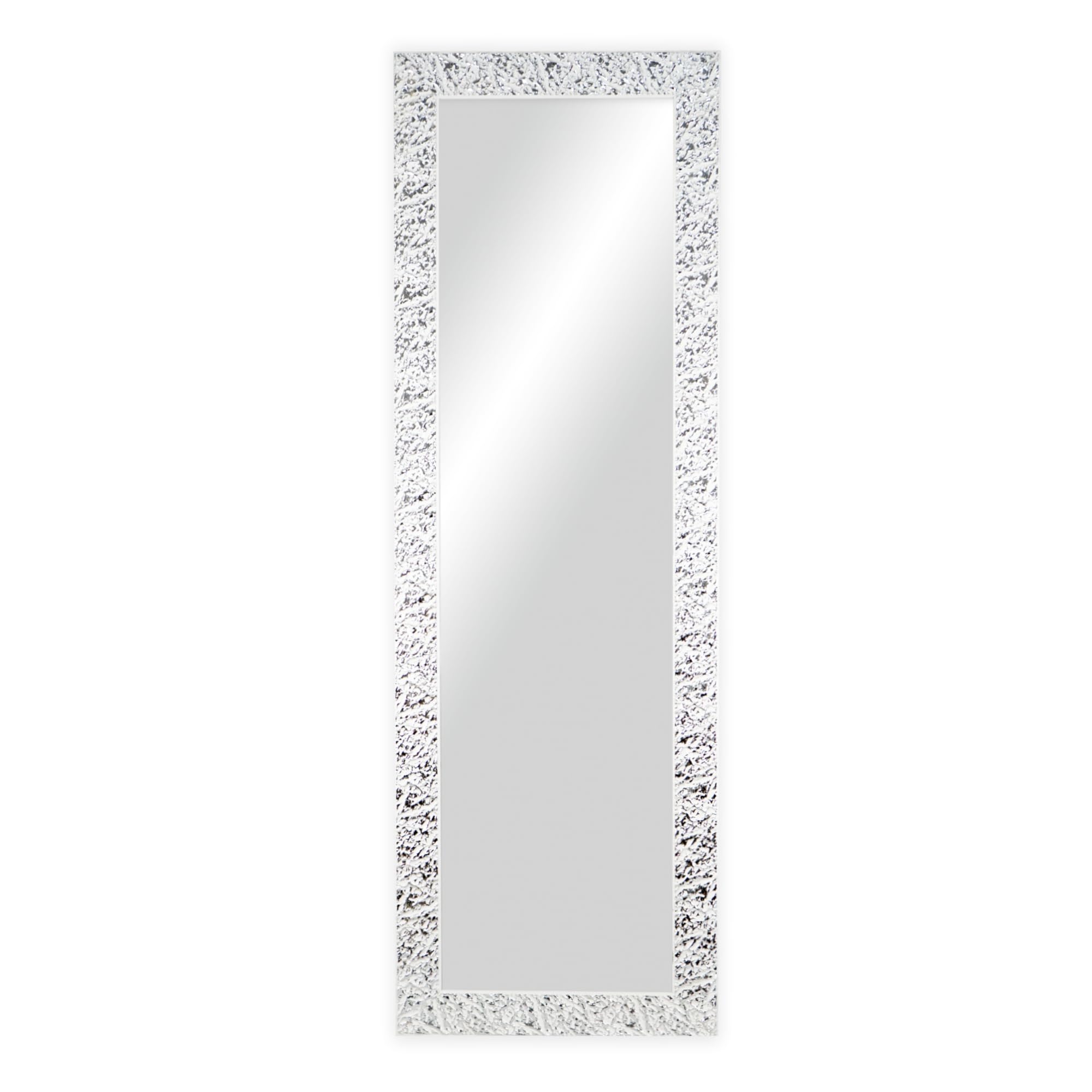 CHELY INTERMARKET Espejo de Pared Cuerpo Entero 30x130cm(42,50x142,50cm) Blanco-Plateado MOD148