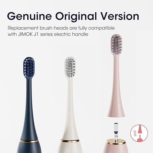 Miniatura 2 de Paquete de 8 cabezales de repuesto para cepillos de dientes eléctricos (4 Dupont + 4 toray) compatibles con Jimok, versión original original, dura