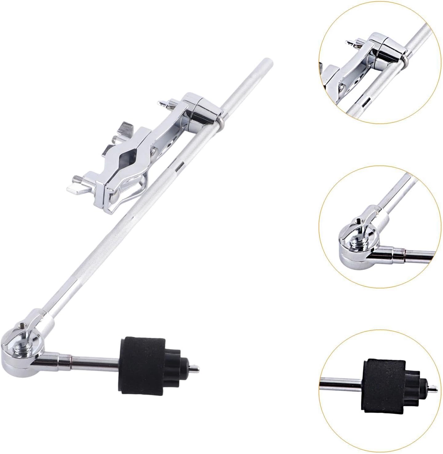Drum Cymbal Arm Multifunction Adjustable Stand Connector Extension Rack 23.43inch Metal for Concert Band