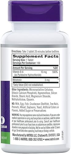 Miniatura 3 de Natrol Liberación temporal de melatonina, 3 mg, 100 tabletas